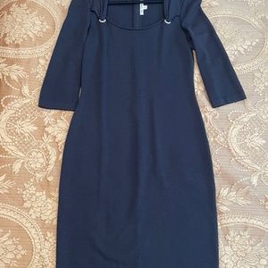 St John Knit Dress Size 4, Black Knit